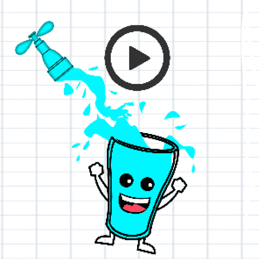 Happy Glass : Fill the Glass by Drawing Lines